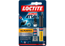 Loctite Super Attak Ultra Plastik vteřinové lepidlo obsah 2g + aktivátor, 4 ml