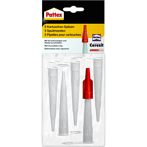 PATTEX Wymienne końcówki aplikacyjne do kartuszy, 5 sztuk