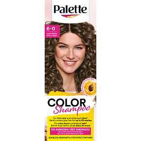 Palette Color Shampoo barwa na włosy 6-0 Jasnobrązowy, 50 ml