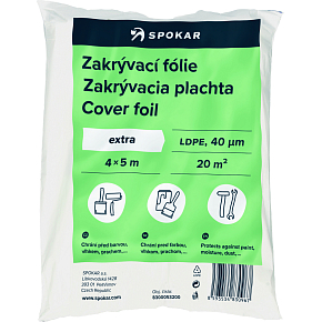 Spokar Hobby folia ochronna do malowania, 40 µ, 20 m², 4 × 5 m