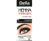 Delia Cosmetics Henna barva na obočí a řasy Černá 2 g