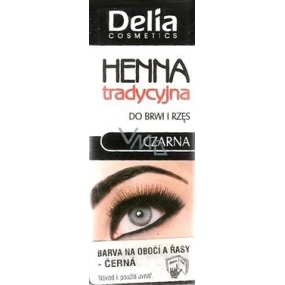 Delia Cosmetics Henna barva na obočí a řasy Černá 2 g Delia Cosmetics Henna barva na obočí a řasy Černá 2 g