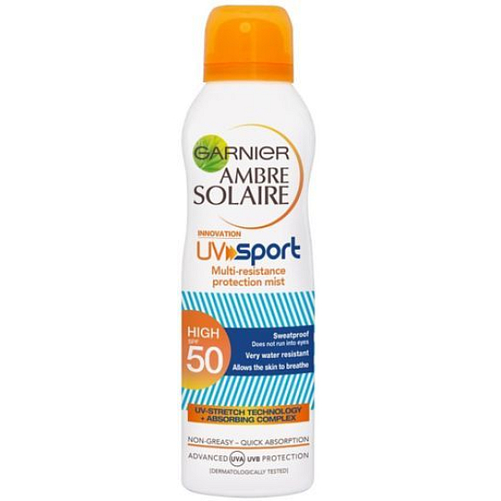 Garnier Ambre Solaire UV Sport SPF30 sprej na opalování pro sportovní aktivity 200 ml