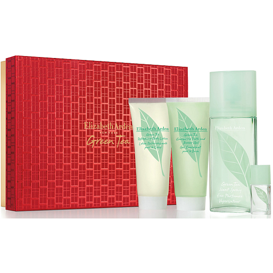Elizabeth Arden Green Tea parfémovaná voda pro ženy 100 ml + tělové mléko 100 ml + sprchový gel 100 ml + parfémovaná voda pro ženy 3,7 ml, dárková sada