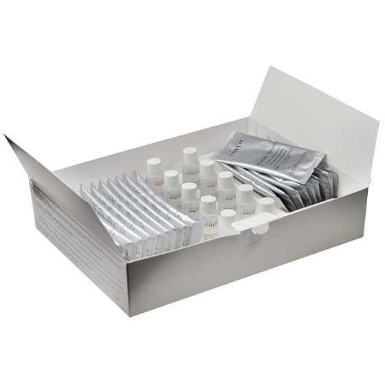 Payot Techni Liss Treatment Kit Kompletní péče s profesionálním peelingem s AHA kyselinami a reparační maskou obnovující rovnováhu, Lotion Peeling 10 x 10 ml + Poudre Peeling 10 x 5 g + Hyaluronic Mask 10 x 20 g, kosmetická sada