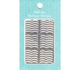Nail Accessory Hollow Sticker szablony na paznokcie multikolorowe dwie falbanki 1 arkusz 129