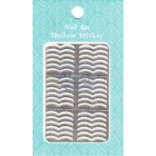 Nail Accessory Hollow Sticker szablony na paznokcie multikolorowe dwie falbanki 1 arkusz 129