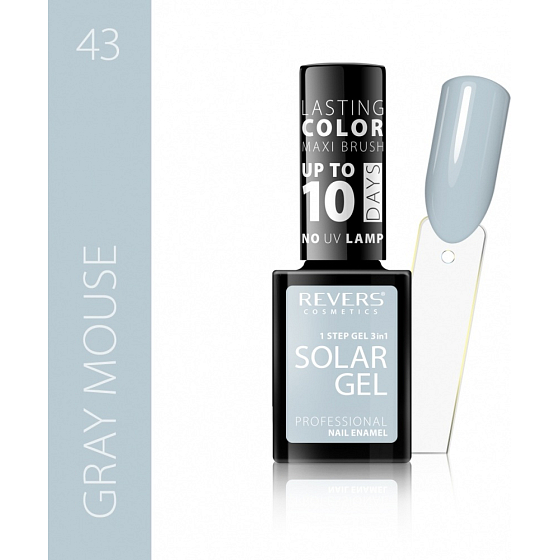 Revers Solar Gel gelový lak na nehty 43 Gray Mouse 12 ml