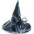 Rappa Halloween Klobouk Čarodějnice s pavučinou pro dospělé 38 cm