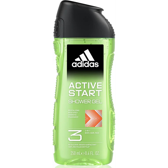 Adidas Active Start 3w1 żel pod prysznic do ciała, włosów i twarzy dla mężczyzn 250 ml