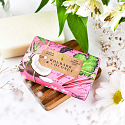 English Soap Rhubarb & Coconut - Rebarbora a kokos přírodní parfémované toaletní mýdlo s bambuckým máslem 190 g