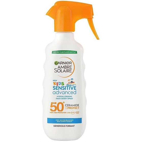 Garnier Ambre Solaire Kids Sensitive Advanced SPF50+ krem do opalania w sprayu dla dzieci 270 ml