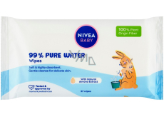 Nivea Baby Pure Water 99% čistilowanych chusteczek 57 sztuk
