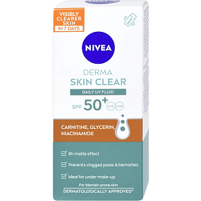 Nivea Derma Skin Clear dzienny krem UV Fluid OF50+, 40 ml
