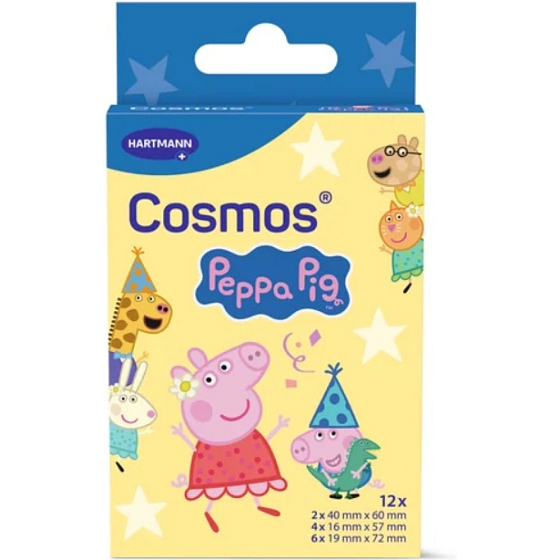 Cosmos plastry dziecięce Peppa Pig 12 sztuk