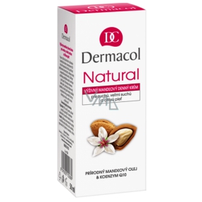 Dermacol Natural Odżywczy krem migdałowy na dzień w tubie 50 ml do suchej i wrażliwej cery
