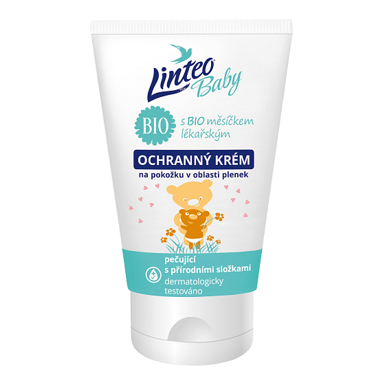 Linteo Baby Bio Měsíček lékařský krém na pokožku v oblasti plenek 75 ml
