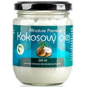 Allnature Kokosový olej Bio panenský ze Sri Lanky 200 ml