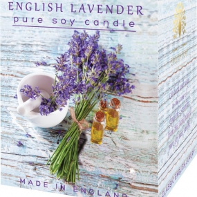 English Soap Anglická Levandule sojová vonná svíčka 170 ml, hoří až 35 hodin