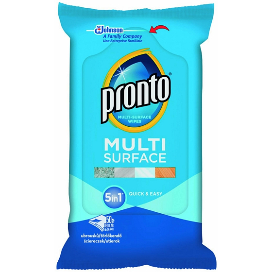 Pronto Multi Surface 5v1 multifunkční ubrousky proti prachu 50 kusů