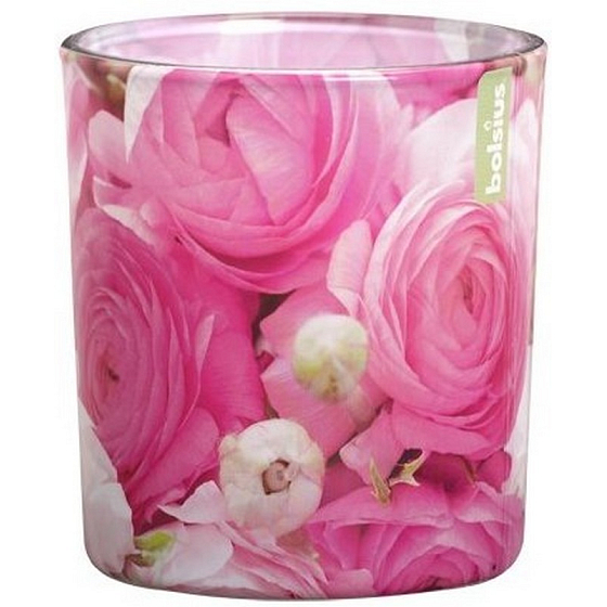 Bolsius Aromatic Pivoňka vonná svíčka ve skle 72 x 80 mm 299 g, doba hoření 36 hodin