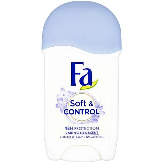 Fa Soft & Control Caring Lila Scent - Šeřík antiperspirant deodorant stick pro ženy 50 ml