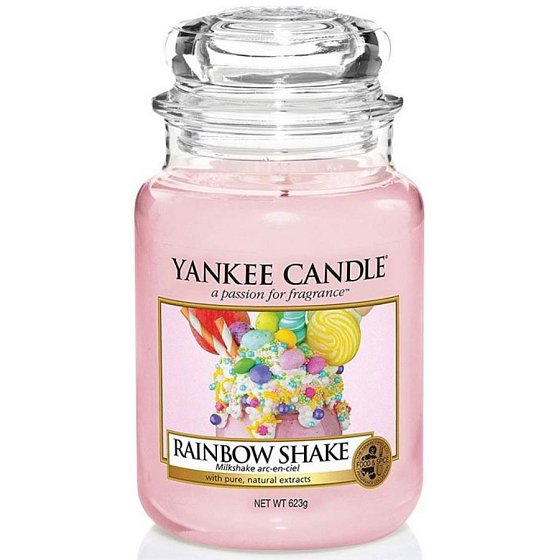 Yankee Candle Rainbow Shake - Duhový koktejl vonná svíčka Classic velká sklo 625 g Easter 2019