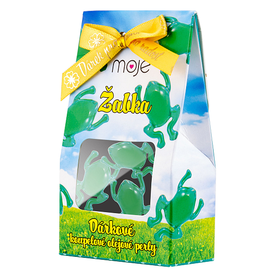 Moje Koupelové olejové perly Žabka zelená 3 kusy, dárkové balení