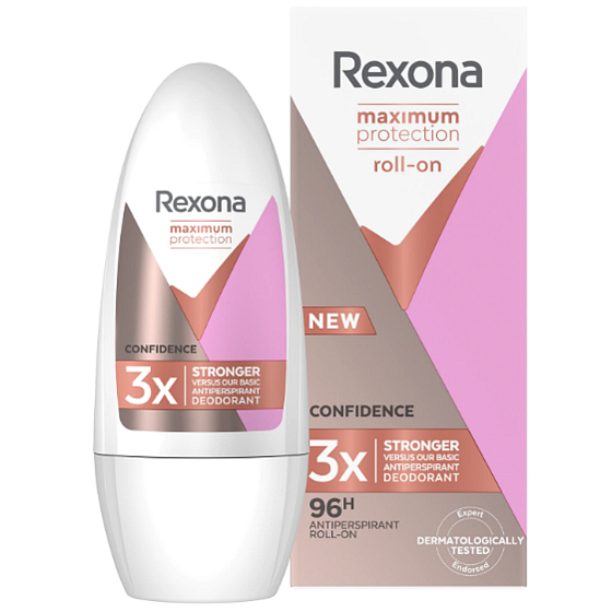 Rexona Maximum Protection Confidence antiperspirant deodorant roll-on maximální ochrana pro ženy 50 ml