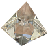 Křišťálová Pyramida v pyramidě 40 mm křišťál - skleněné těžítko, dárková krabička