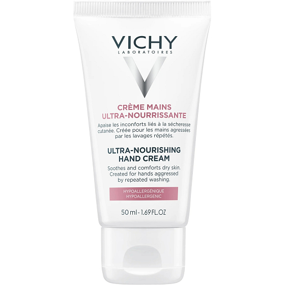 Vichy Ultra-nourishing Hand Cream vysoce vyživující krém na ruce pro suchou a citlivou pokožku 50 ml