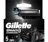 Gillette Mach3 Charcoal wkłady zapasowe 5 sztuk, dla mężczyzn