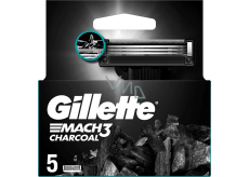 Gillette Mach3 Charcoal wkłady zapasowe 5 sztuk, dla mężczyzn