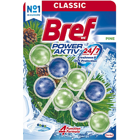 Bref WC blok Power Aktiv Pine, 2× 50 g