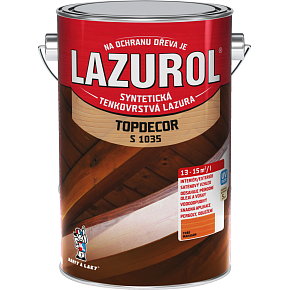 Lazurol Topdecor S1035 tenkovarstwowa lazura do drewna T080 mahoń, 4,5 l