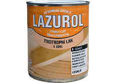LAZUROL tixotropní nestékající lak na kov a dřevo S1091, bezbarvý lesk, 750 ml