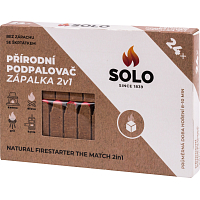 Solo naturalny podpałacz z zapałką 2w1, 24 podpałów