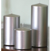 Lima Metal Série svíčka stříbrná válec 60 x 120 mm 1 kus