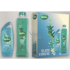Radox Feel Active sprchový gel 250 ml + Feel Stress Relief pěna do koupele 500 ml, kosmetická sada Radox Feel Active sprchový gel 250 ml + Feel Stress Relief pěna do koupele 500 ml, kosmetická sada