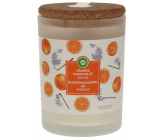 Air Wick Essential Oils Blood Orange & Incense - Pomeranč a vonná tyčinka vonná svíčka sklo 185 g