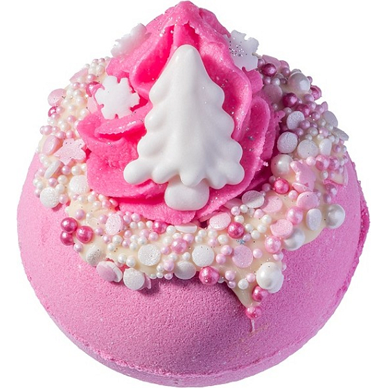 Bomb Cosmetics Růžové vánoce Šumivý balistik do koupele 160 g
