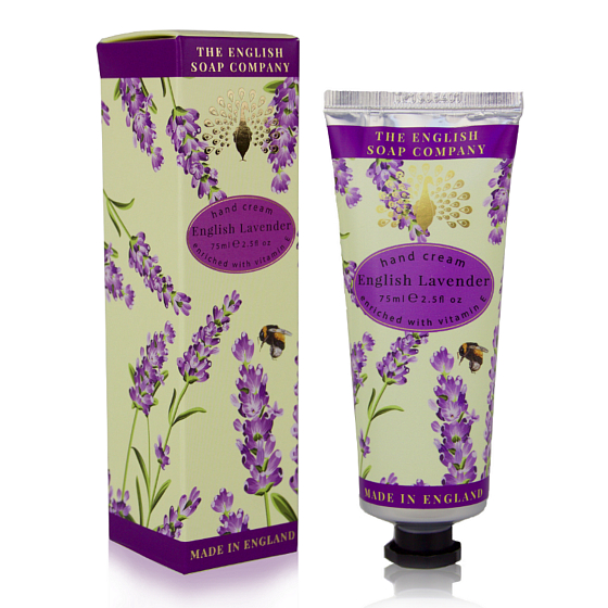 English Soap Angielska Lawenda luksusowy krem do rąk z witaminą E i woskiem pszczelim 75 ml