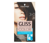 Schwarzkopf Gliss Color farba do włosów 3-0 Brązowy 2 x 60 ml