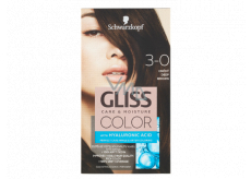 Schwarzkopf Gliss Color farba do włosów 3-0 Brązowy 2 x 60 ml