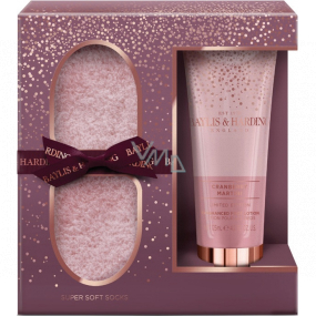 Baylis & Harding Brusinkové Martini mléko na nohy 125 ml + jemné ponožky, kosmetická sada