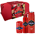 Old Spice Captain 2v1 sprchový gel a šampon 250 ml + antiperspirant deodorant stick 50 ml + deodorant sprej 150 ml + kosmetická taška, kosmetická sada pro muže