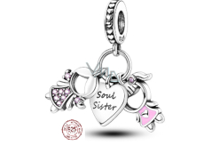 Zawieszka Sterling Silver 925 Rodzeństwo Siostry 3w1, charms do bransoletki rodzina