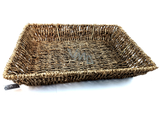Body Basics Koszyk dekoracyjny prostokątny z rafii XL 35 x 25 x 7 cm