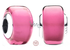 Charm Srebrna 925 Różowe Murano szkło, koralik na bransoletkę symbol