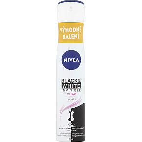 Nivea Black & White Invisible Clear antyperspirant, 200 ml